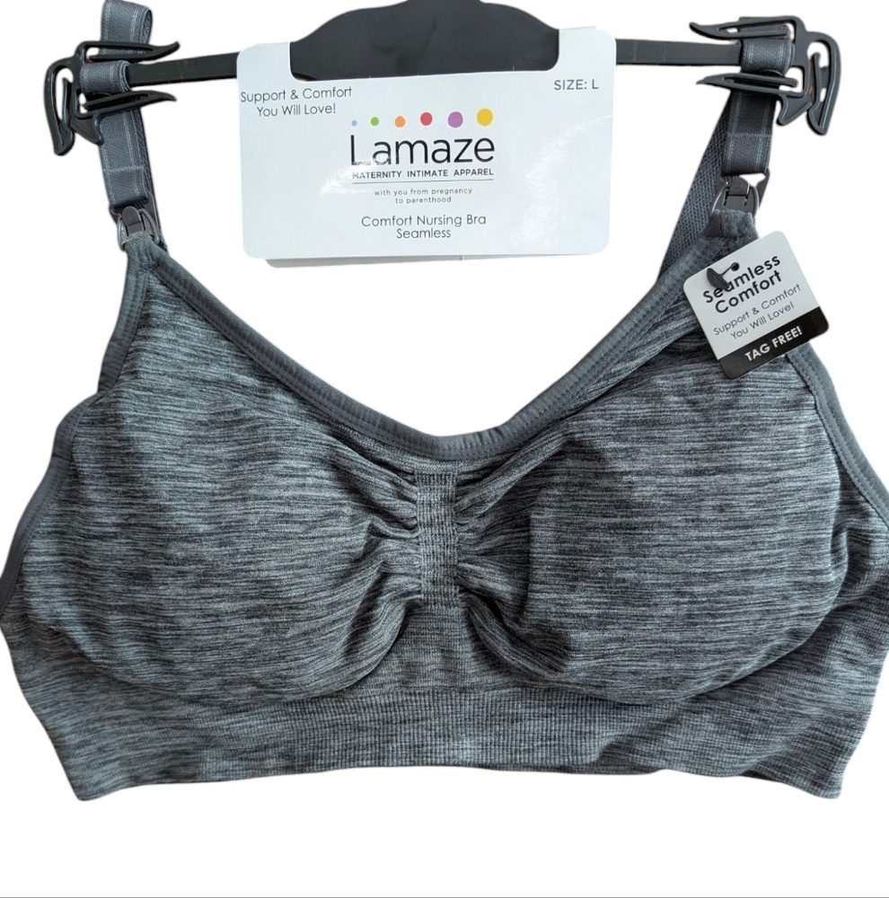 Lamaze Nursing Bra Gray Large